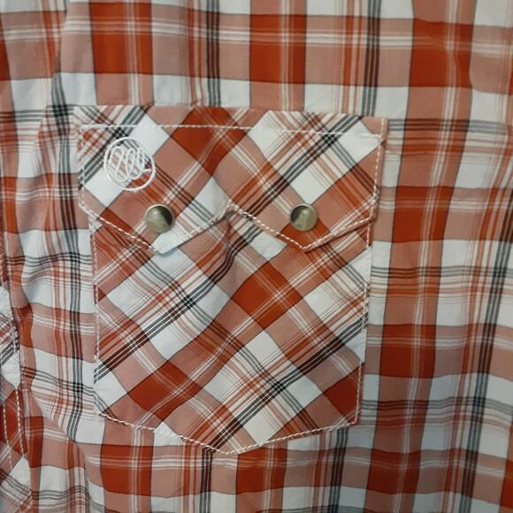 Wrangler Retro Pearl Snap Shirt Mens XL Red Plaid Long Sleeve Western Rodeo - Picture 2 of 9